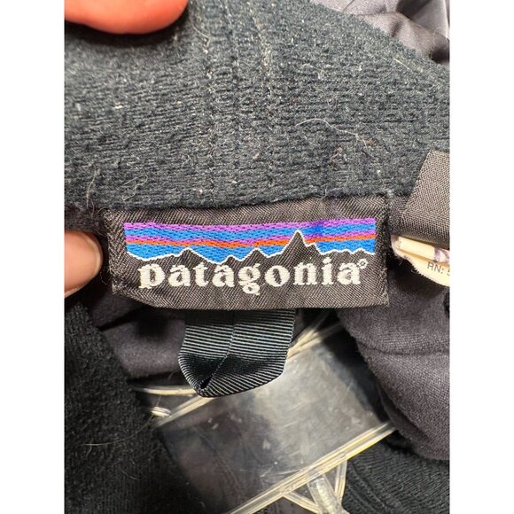 Patagonia Mens Embroidered Logo Full-Zip Windbreaker Jacket Black Gray Large - Picture 10 of 12